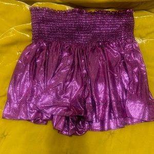 Queen of Sparkles metallic swing shorts